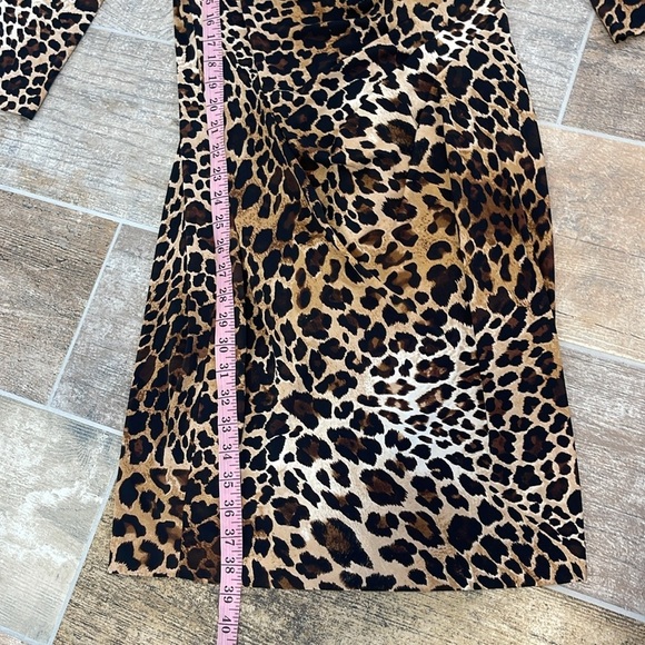 Caché Black and Gold Sequin Animal Print Dress Size 8 - Picture 9 of 10